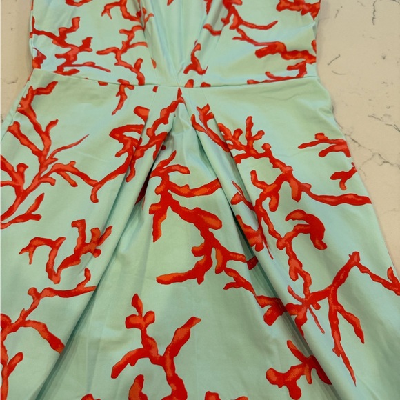 J. McLaughlin Red and Light Blue Dress - Picture 4 of 6